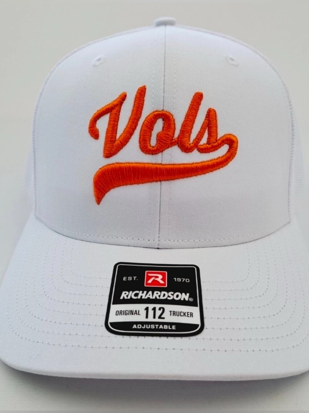 Tennessee Volunteers Richardson 112 White Mesh SnapBack Trucker Hat